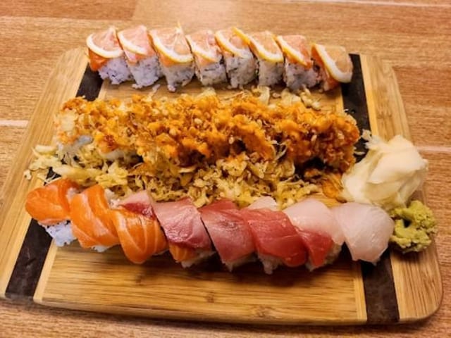 Spicy Rainbow Roll.